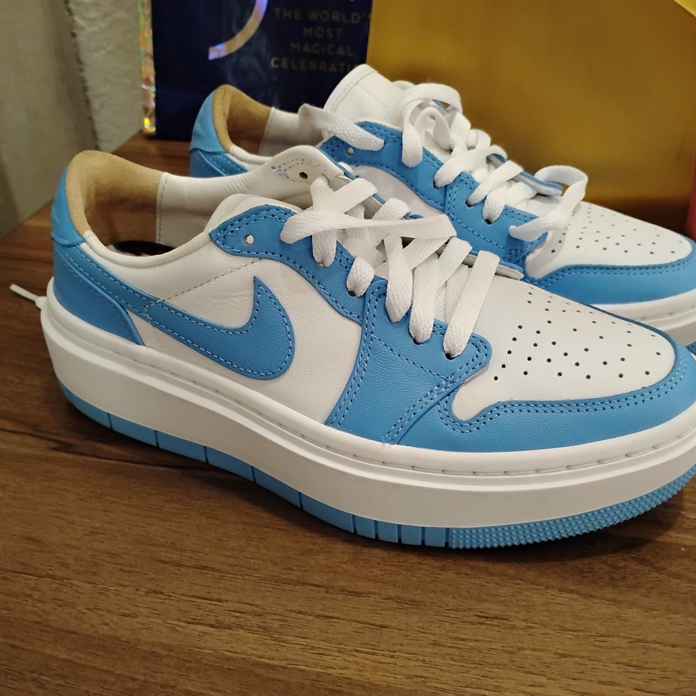 Nike Sky Blue and White Low-Top Sneakers